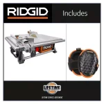 RIDGID 7 in. Corded Wet Tile Saw with 24 in. Rip Capacity and Gel-Foam Knee Pads Bundle thumbnail 2