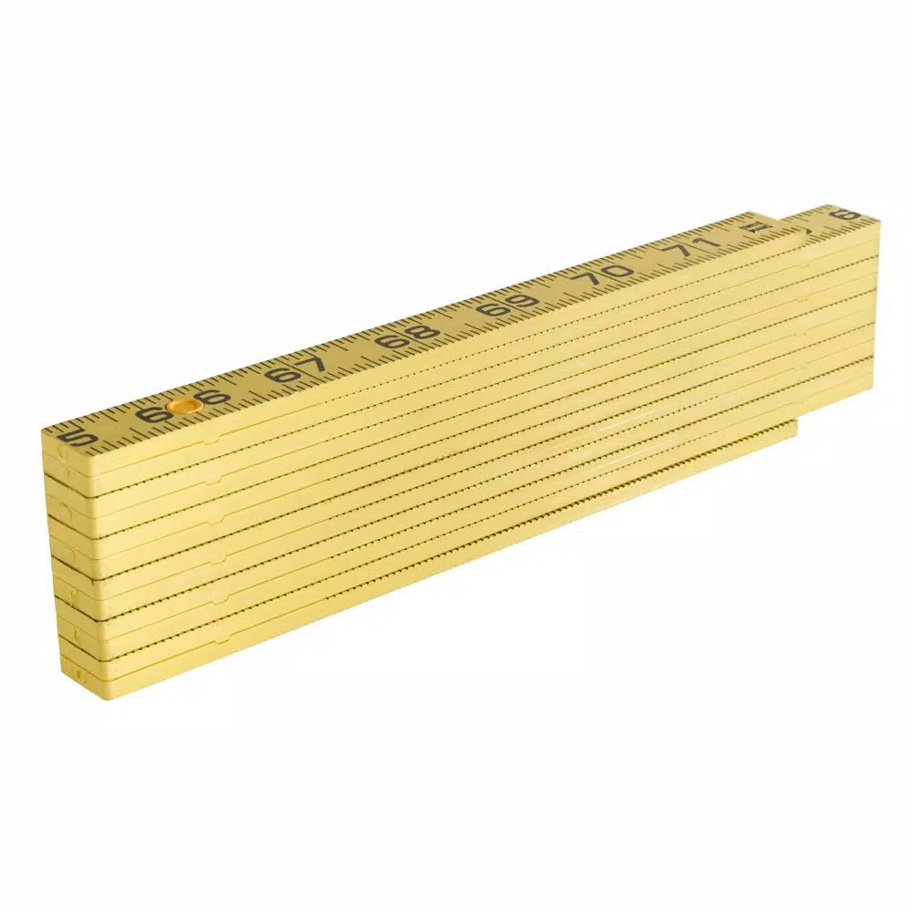 Klein Tools 6 ft. Fiberglass Folding Rule, Inside Reading, Nylon Reinforced