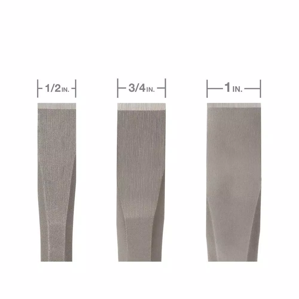 TEKTON 3-Piece Long Cold Chisel Set (1/2 in., 3/4 in., 1 in.)