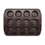 Circulon 12-Cup Nonstick Muffin and Cupcake Pan, Chocolate Brown thumbnail 2