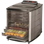 Weston 10-Tray Digital Food Dehydrator with Temperature Display, 830W, Black and Silver thumbnail 4