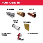 Milwaukee 14 in. 80T Carbide Tipped Aluminum and Metal Cutting Circular Saw Blade thumbnail 2
