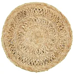 LR Resources 15 in. Natural Jute Braided Round Placemats, Set of 2 thumbnail 2