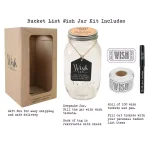 Stonebriar Collection Top Shelf Glass Bucket List Wish Jar Kit with 100 Tickets and Pen thumbnail 8