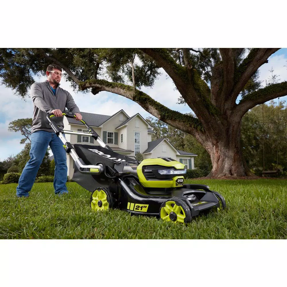 RYOBI 40V 21 in. SMART TREK Brushless Self-Propelled Cordless Mower with 6.0 Ah Battery and Charger