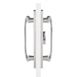 Prime-Line Satin Nickel Diecast Sliding Patio Door Handle Set with Offset Thumb Turn thumbnail 2