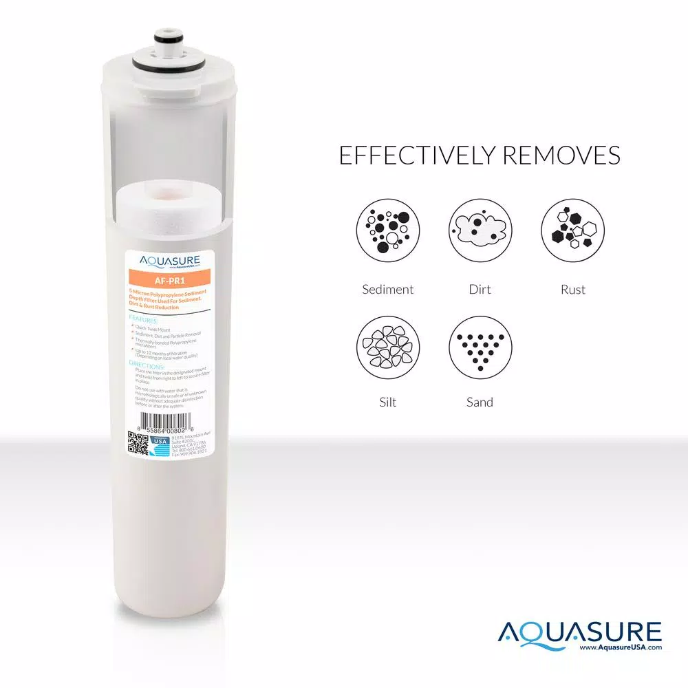 Aquasure Premier Series Stage 1 & 2 Replacement Reverse Osmosis Pre-Filtration Cartridges