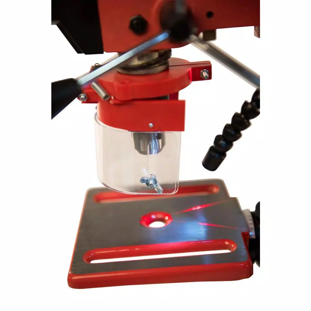 General International 10 in. Drill Press with 5-Speed Variable Control, Laser Guide, and LED Light