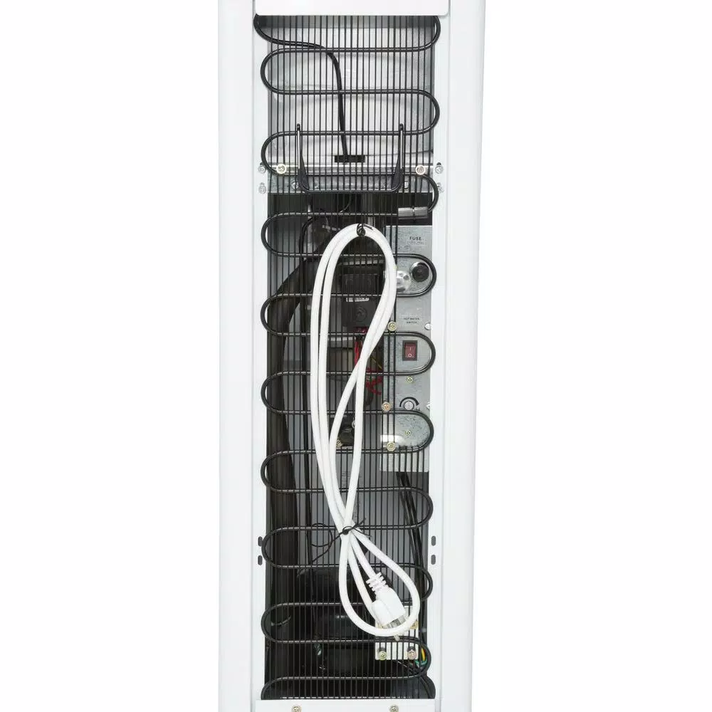 Glacier Bay Top Loading Hot and Cold Water Dispenser with Stainless Steel Reservoirs, Gloss White