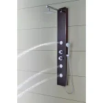 ANZZI Pure 59 in. 3-Jet Full Body Shower Panel System, Mahogany Deco-Glass with Heavy Rain Head & Handheld Sprayer thumbnail 5