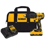 DEWALT 20V MAX XR Brushless 1/2 in. Compact Hammer Drill Kit with 3.0Ah Battery, Charger, and Adapter thumbnail 3