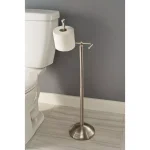 Delta Greenwich Telescoping Pivoting Freestanding Toilet Paper Holder, SpotShield Brushed Nickel thumbnail 8