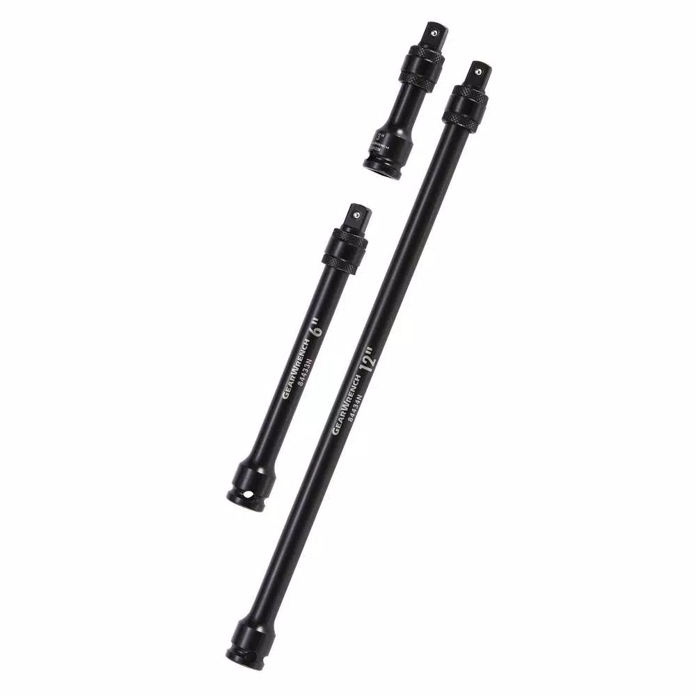 GEARWRENCH 3-Piece 3/8 in. Drive Impact Locking Extension Set (3 in., 6 in., 12 in.)
