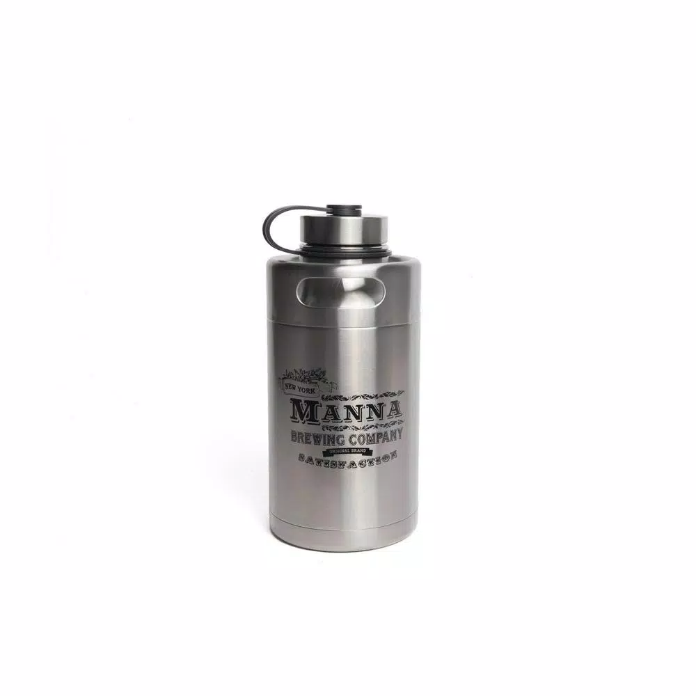 Manna 64 oz. Double Wall Vacuum-Sealed Stainless Steel Keg Growler
