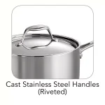 Tramontina Gourmet Tri-Ply Clad 3 Qt. Stainless Steel Sauce Pan with Lid thumbnail 3