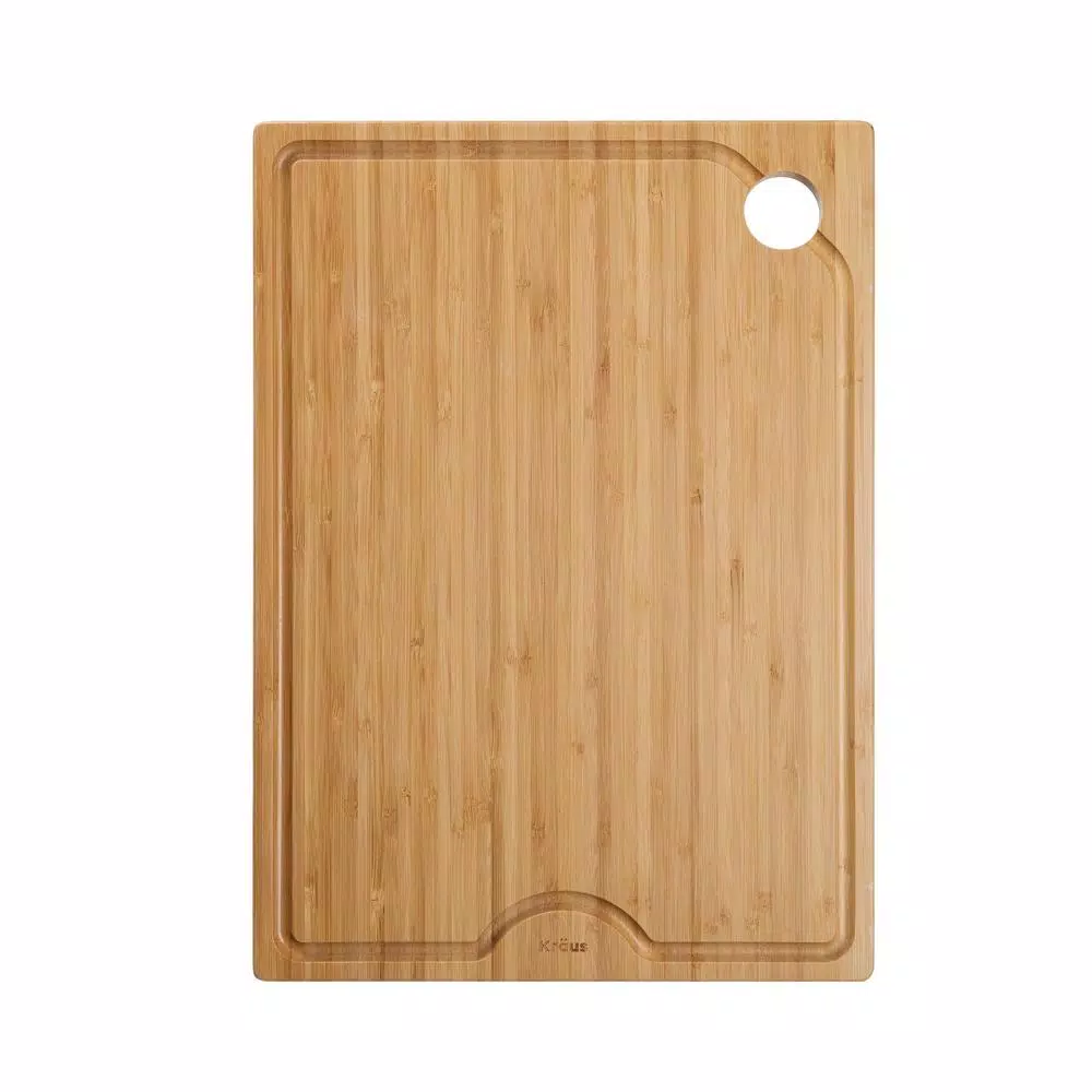 KRAUS 12 in. Solid Bamboo Workstation Sink Cutting Board