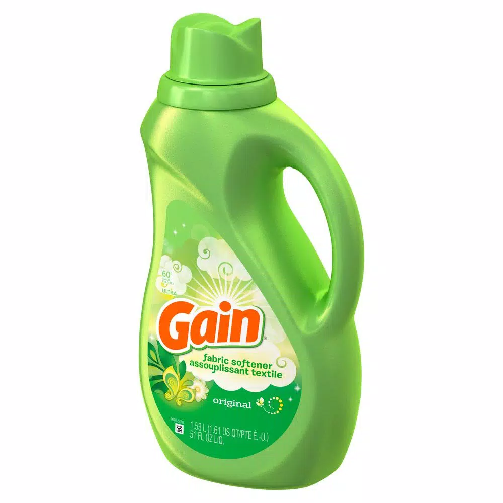 Gain Original Scent Liquid Fabric Softener, 51 oz (60 Loads), 8-Pack