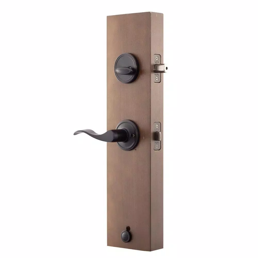 Copper Creek Heritage Tuscan Bronze Door Handleset with Waverlie Lever Trim