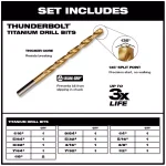 Milwaukee Thunderbolt Titanium Coated Twist Drill Bit Set, 14-Piece thumbnail 3