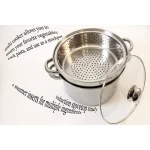 ExcelSteel 8 Qt. 4-Piece 18/10 Stainless Steel Multi-Cooker Set with Steamer and Pasta Baskets thumbnail 3