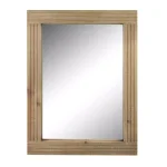 Stonebriar Collection Stonebriar Rectangle Worn Wood Wall Mirror, Brown Wood Frame, 18.11 x 24.16 in thumbnail 1