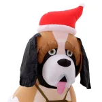 Gemmy 9 ft. Inflatable St. Bernard Christmas Yard Decoration with White Lights thumbnail 4
