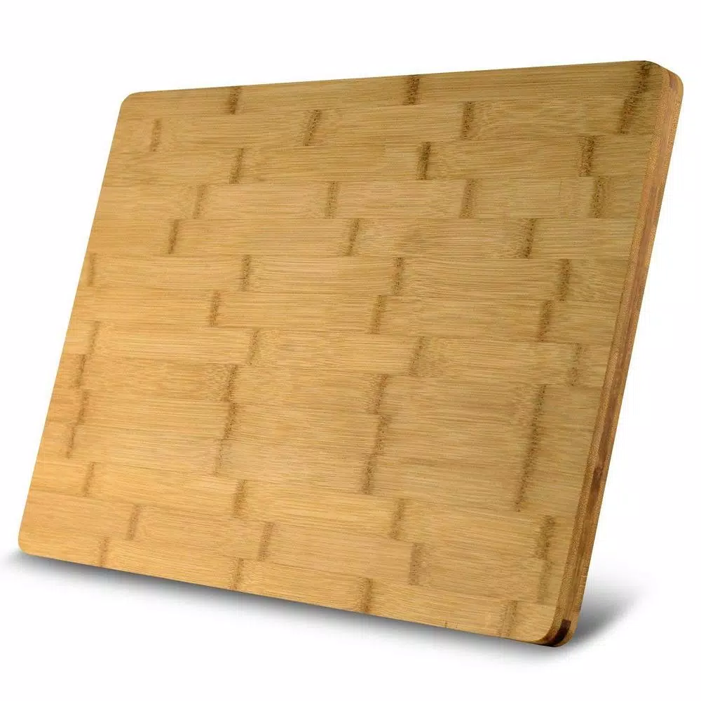 Heim Concept Premium Bamboo Cutting Board and Serving Tray with Drip Groove, 18 x 12 in