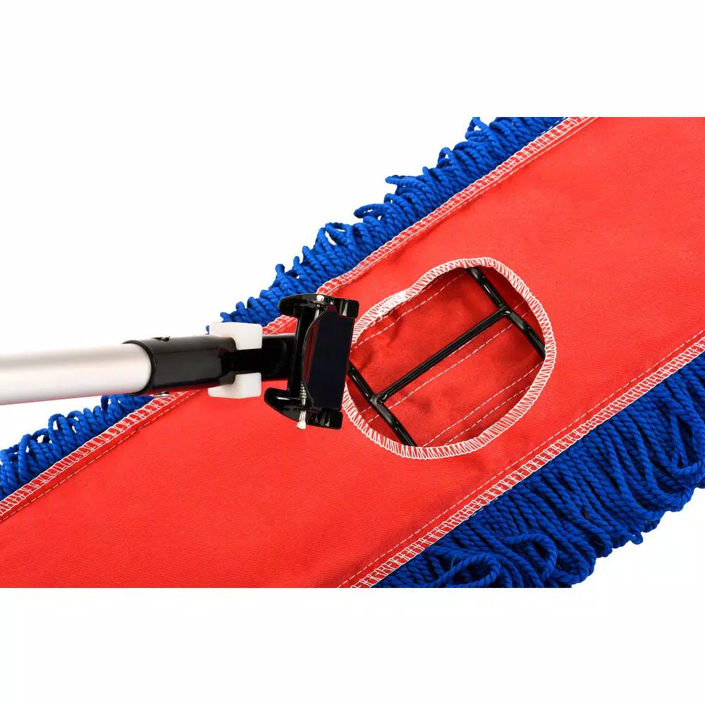 Alpine Industries 24 in. Microfiber Wet/Dry Dust Mop Set with 60 in. Telescopic Handle