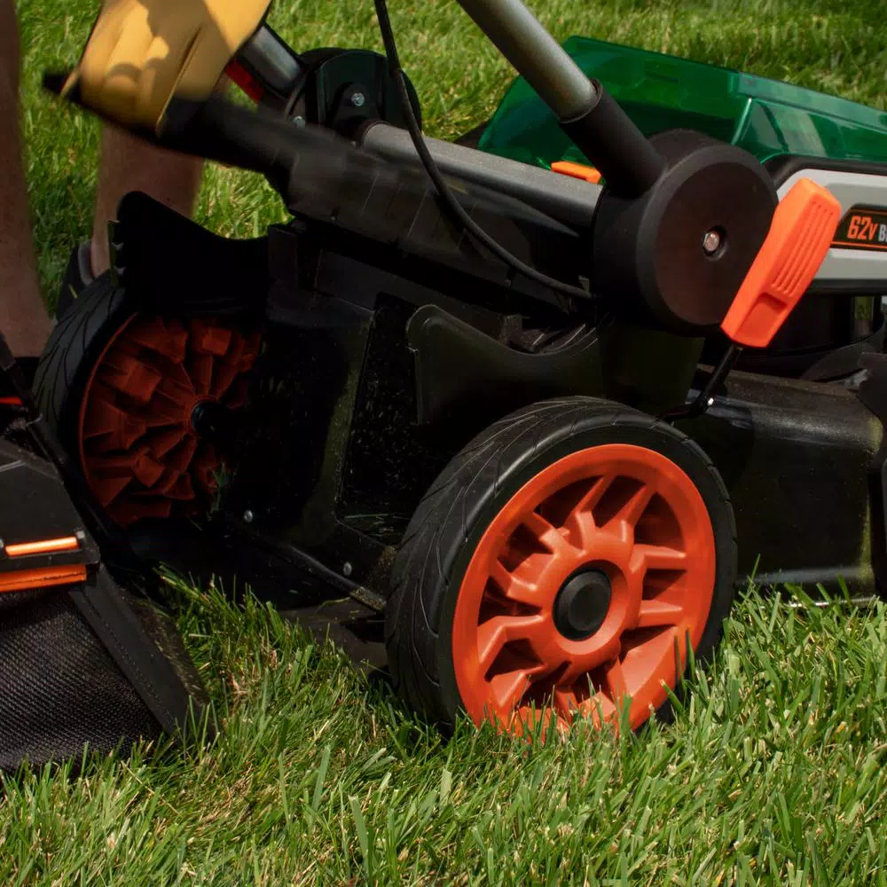 Scotts 21 in. 62V Cordless Self-Propelled Lithium-Ion Lawn Mower with Dual Batteries and Charger