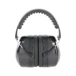 HDX Black Folding Ear Muffs, NRR 26 dB Noise Reduction, Over-the-Head Hearing Protection thumbnail 1