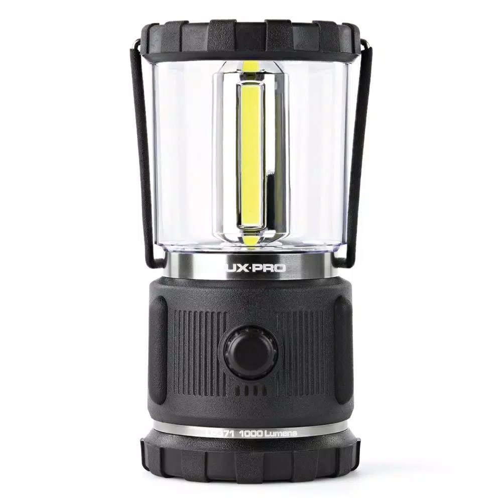 LUXPRO 3D Rugged LED Lantern, 1000 Lumens, 360° Broadbeam Light with TackGrip