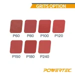 POWERTEC 12 in. 80 Grit Aluminum Oxide PSA Sanding Discs, 10-Pack thumbnail 3
