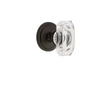 Grandeur Circulaire Rosette Double Dummy Baguette Crystal Door Knob, Timeless Bronze thumbnail 1
