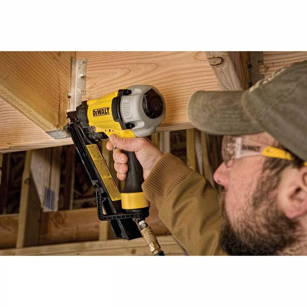 DEWALT 35-Degree Pneumatic Metal Connector Nailer, Compact Air Nailer for Tight Spaces