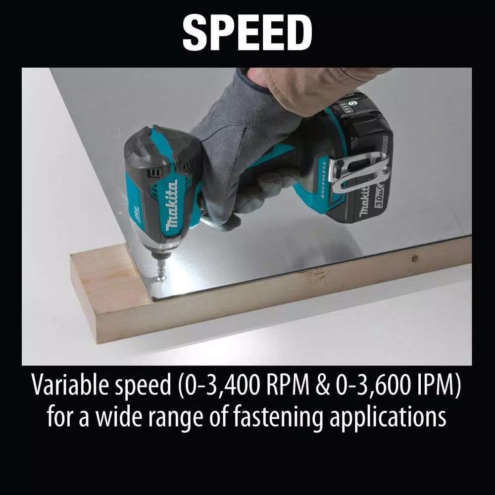 Makita 18V LXT Brushless Cordless 2-Piece Combo Kit with 3.0Ah Batteries, Drill/Driver and Impact Driver
