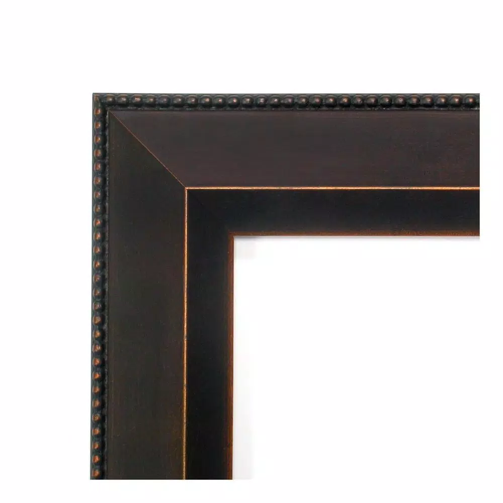 Amanti Art Signore 20.5 in. W x 24.5 in. H Rectangular Bronze Framed Bathroom Vanity Mirror