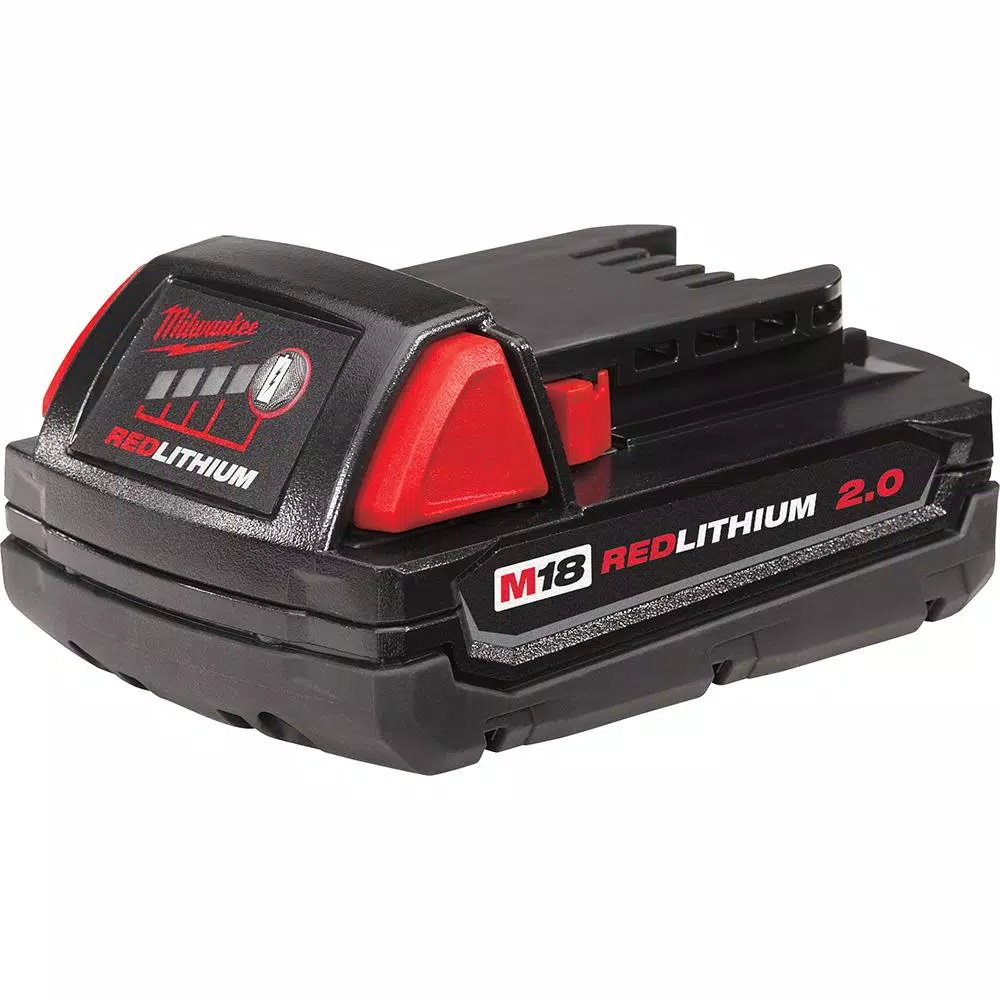 Milwaukee M18 REDLITHIUM 2.0 18V 2.0Ah Compact Lithium-Ion Battery Pack (2-Pack)