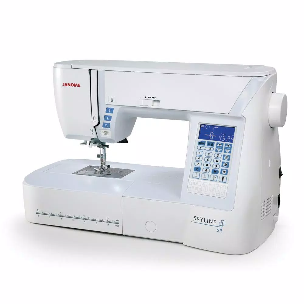 Janome Skyline S3 120-Stitch Sewing Machine with Large Workspace and Superior Feed System Plus