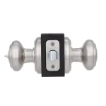 Baldwin Prestige Alcott Satin Nickel Privacy Door Knob (4-Pack) thumbnail 3