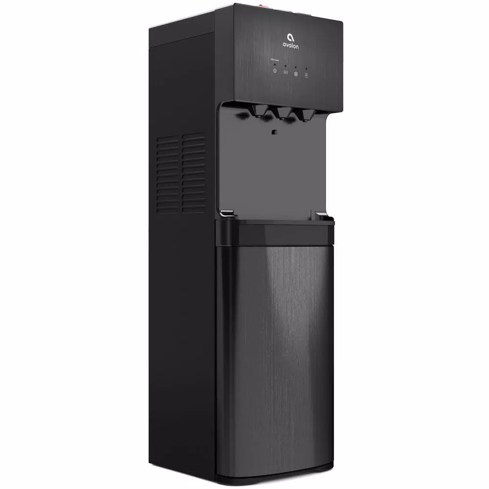 Avalon Self-Cleaning Bottom Loading Water Cooler - Black Stainless Steel, 3 Temperatures
