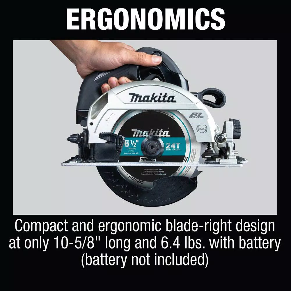 Makita 18V LXT Sub-Compact Brushless 6-1/2 in. Cordless Circular Saw (Tool Only)