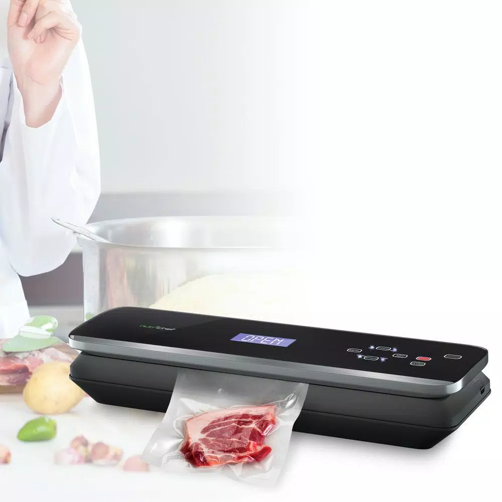 NutriChef Electric Food Vacuum Sealer with Digital Button Controls and Dual Sealing Modes