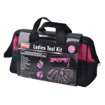 KING 24-Piece Complete Home Tool Kit with Pink Carrying Bag thumbnail 1