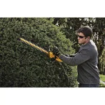 DEWALT 20V MAX Cordless Hedge Trimmer Kit with 5.0 Ah Battery, Charger, and Bonus Handheld Leaf Blower thumbnail 9