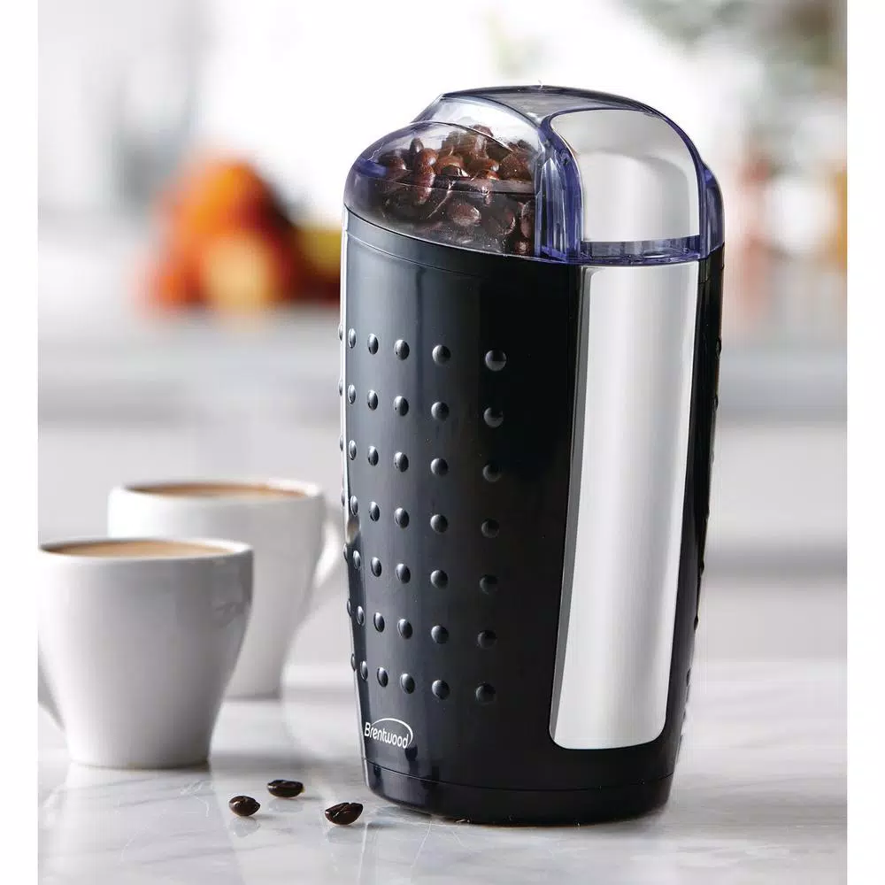Brentwood Appliances 12-Cup Drip Coffee Maker Bundle with 4 oz. Coffee and Spice Grinder, Black