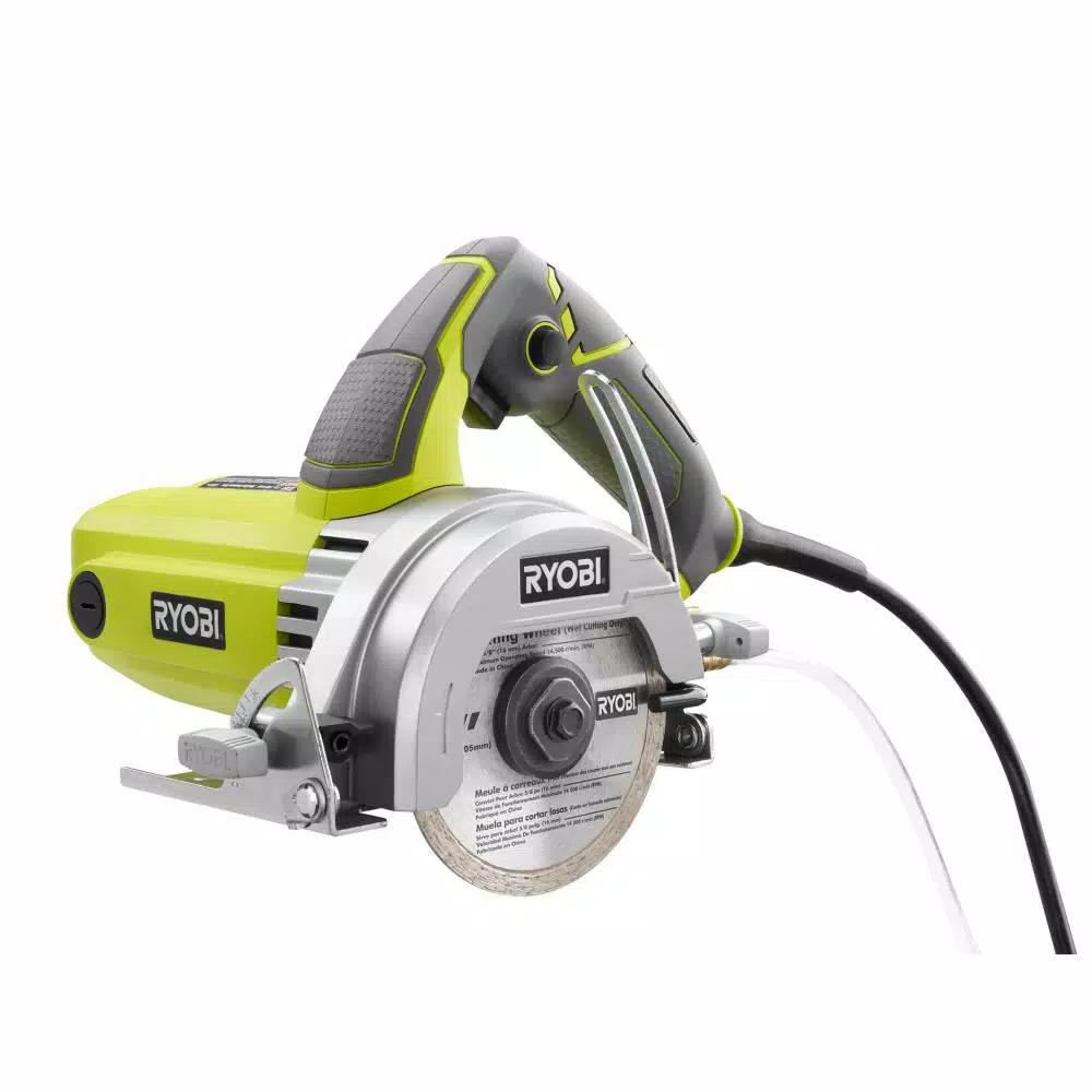 RYOBI 4 in. Handheld Wet Tile Saw, 12 Amp Corded Power Tool