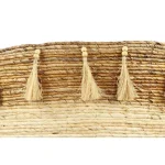 LITTON LANE Oval Banana Leaf and Wicker Storage Basket Set of 3 with Handles thumbnail 5