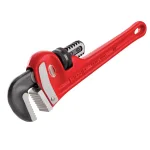 RIDGID 10 in. Heavy-Duty Straight Pipe Wrench, Ductile-Iron with I-Beam Handle thumbnail 1