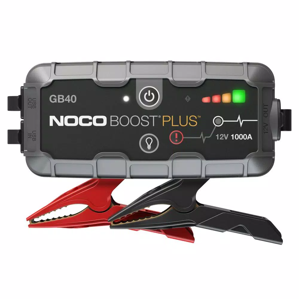 NOCO GB40 1000 Amp 12V UltraSafe Lithium Jump Starter for Up to 6L Gas and 3L Diesel Engines