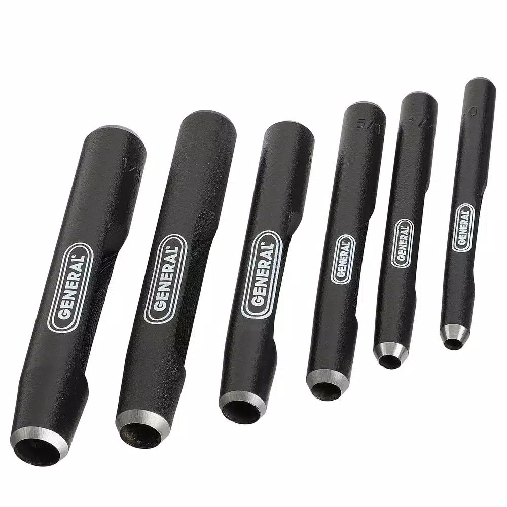 General Tools 6-Piece Hollow Steel Punch Set